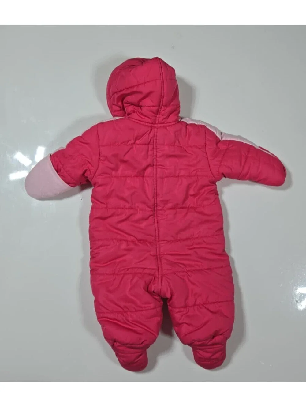 Old Navy Infant Snowsuit – Hot Pink Fleece Lined Size 0‑3 M